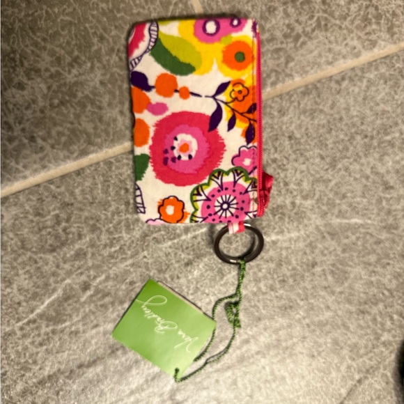 Vera Bradley Lilli Bell Frannie Multicolor Floral Crossbody Bag and id pouch key - Picture 6 of 7